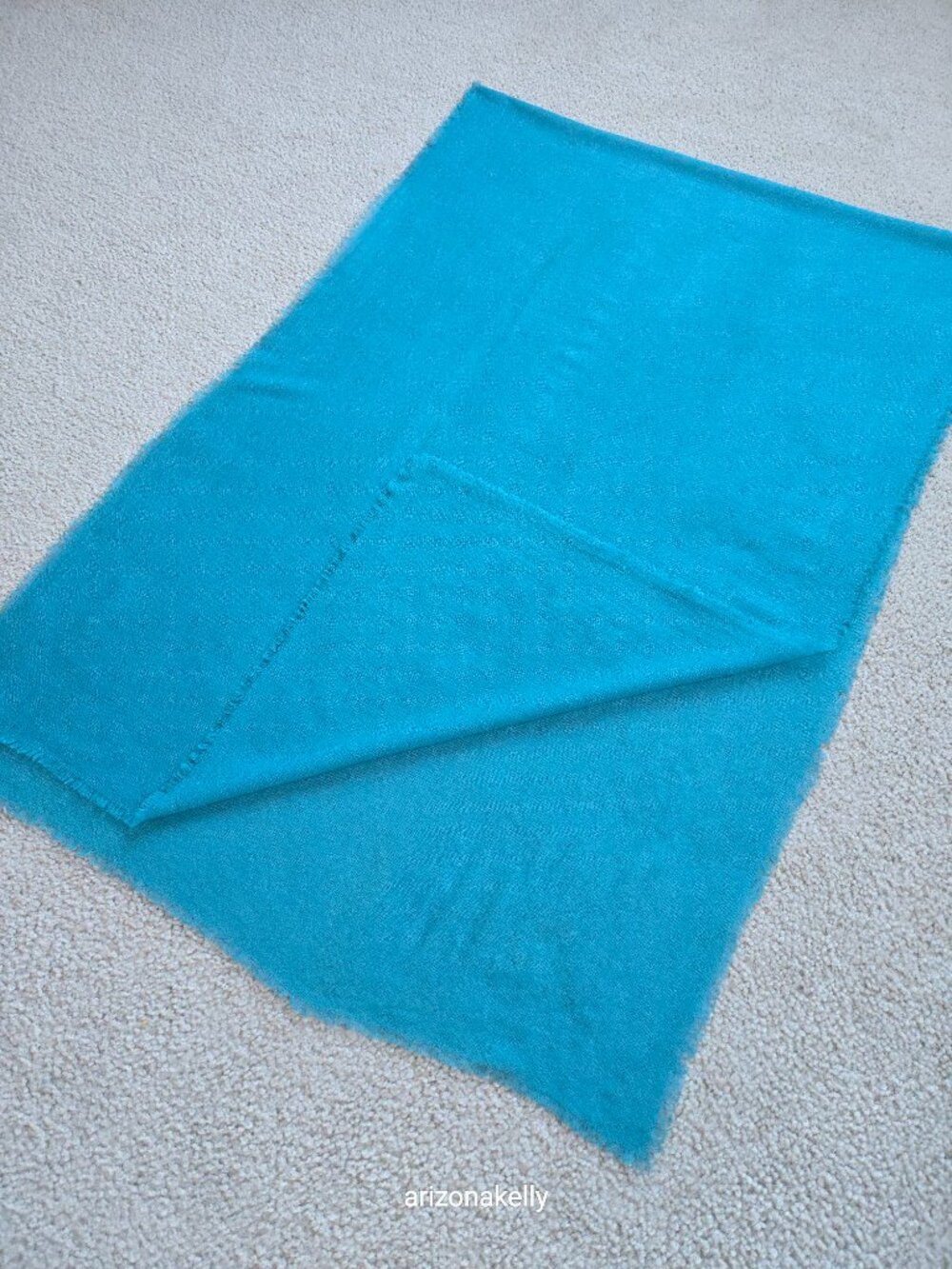 NWOT Cocowai Cashmere Woven Scarf Lightweight Blue - Picture 8 of 10